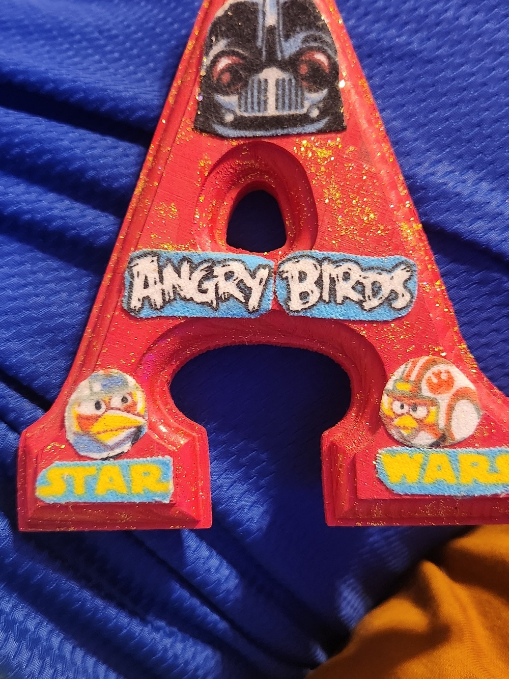 Red Angry Birds Star Wars Decorative Letter A Wall Accent